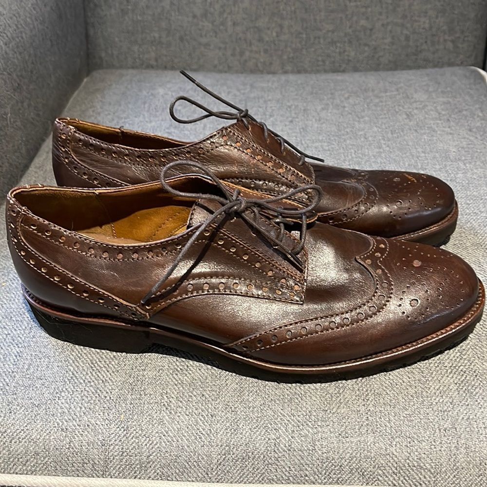 Sesto Meucci from Italy lace up wing tip shoes NWOT